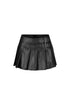 Rush Into Pleated Leather Skirt