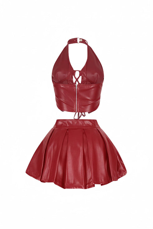 Girly Concept PU Skirt SET