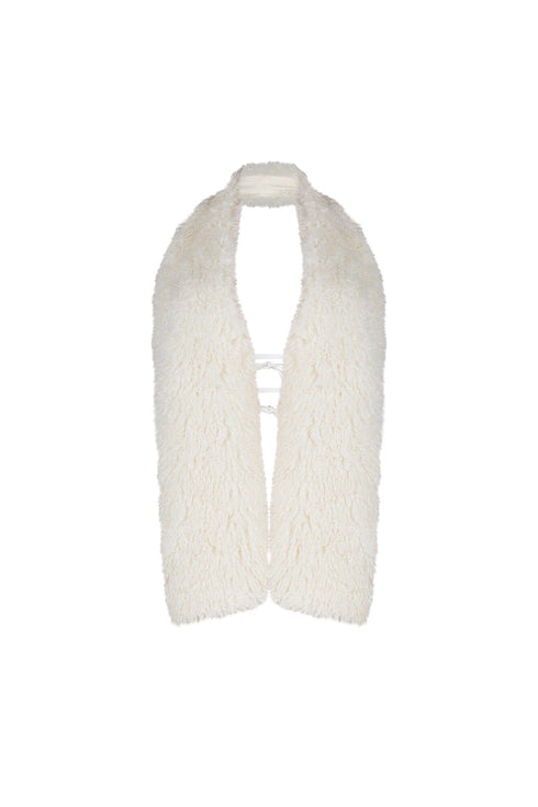 Sugar Puff Fur Halter Vest