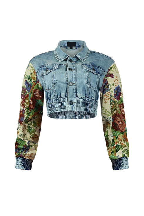 Jesse Tapestry Contrast Denim Jacket