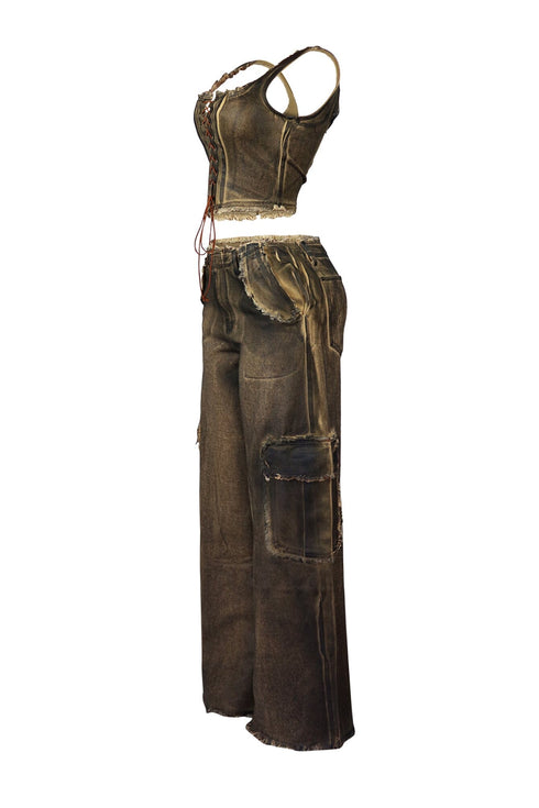 Arlo Cotton Twill Corset & Pants SET