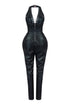 Finley PU Halter Jumpsuit