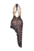 Milo Mesh Leopard Halter Midi Dress