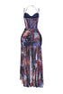 Izmir Mesh Print Maxi Dress