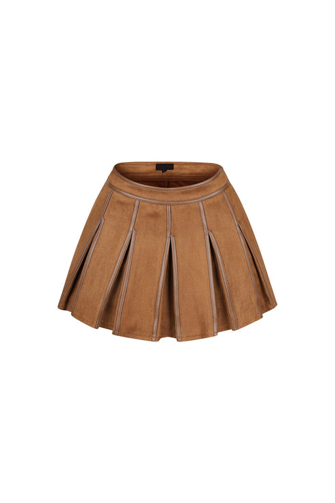 Wardrobe With Suede Mini Skirt