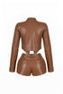 Dominance Duo PU Jacket & Shorts SET