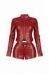 Dominance Duo PU Jacket & Shorts SET