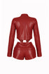 Dominance Duo PU Jacket & Shorts SET