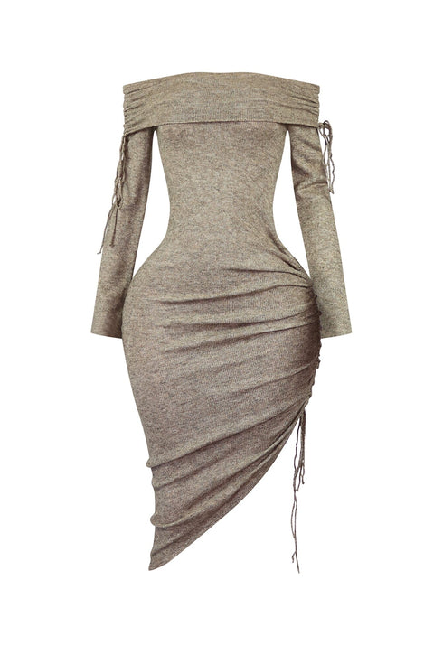 Karah Off Shoulder Sweater Midi Dress