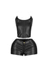 Juha PU Corset Top & Shorts SET