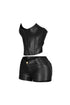 Juha PU Corset Top & Shorts SET