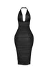 Central U Cut Ruched Midi Dress