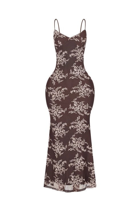 Elysia Velvet Burnout Maxi Dress