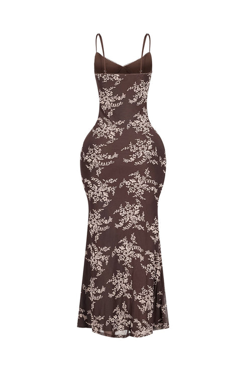 Elysia Velvet Burnout Maxi Dress