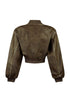 Gianna Faux Leather Bomber Jacket