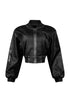 Gianna Faux Leather Bomber Jacket