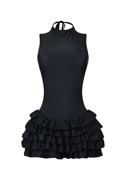 Annie Nylon Ruffle Mini Dress