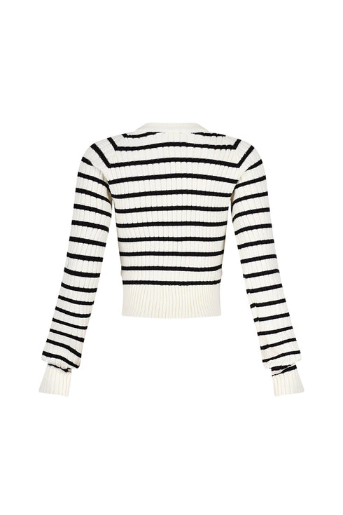 Breezy Touch Striped Knit Sweater