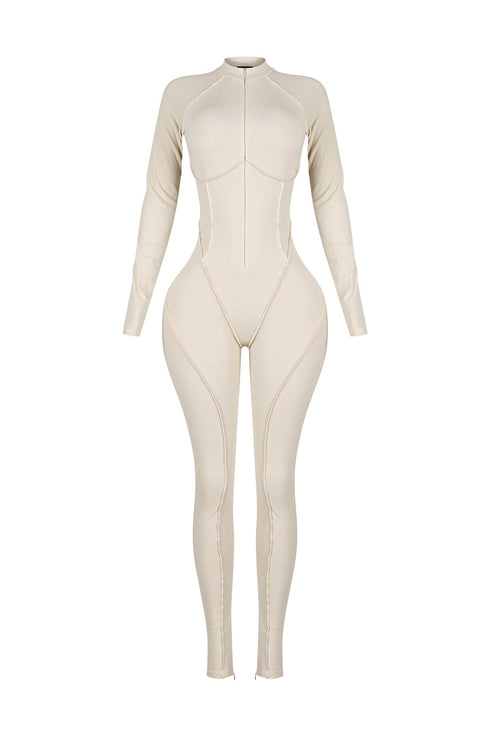 Stretch Fit Gym Ribbed Jumpsuit