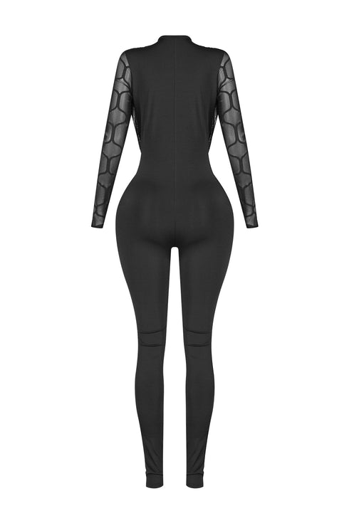 Soraya Mesh Cowl Neck Jumpsuit