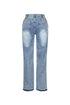 Tuesday Twist Baggy Denim Jeans With Chain