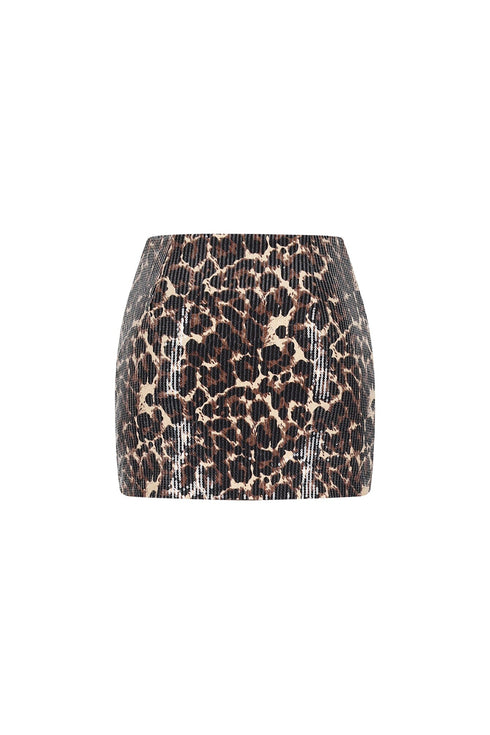 Hex Flicker Sequin Mini Skirt