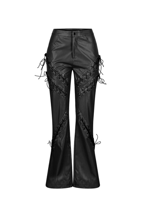Lublin Heat Lace Up PU Pants
