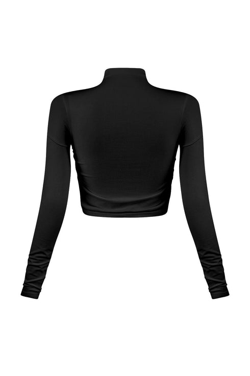 Touching Moment Mock Neck Top