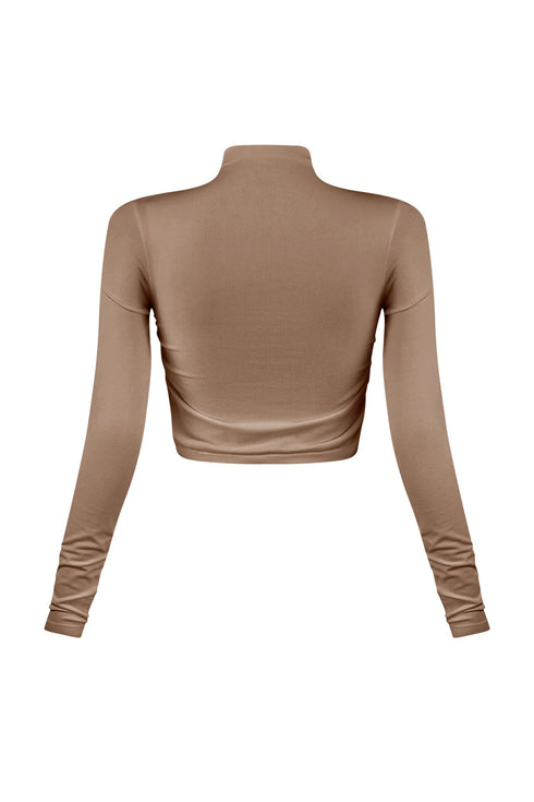 Touching Moment Mock Neck Top
