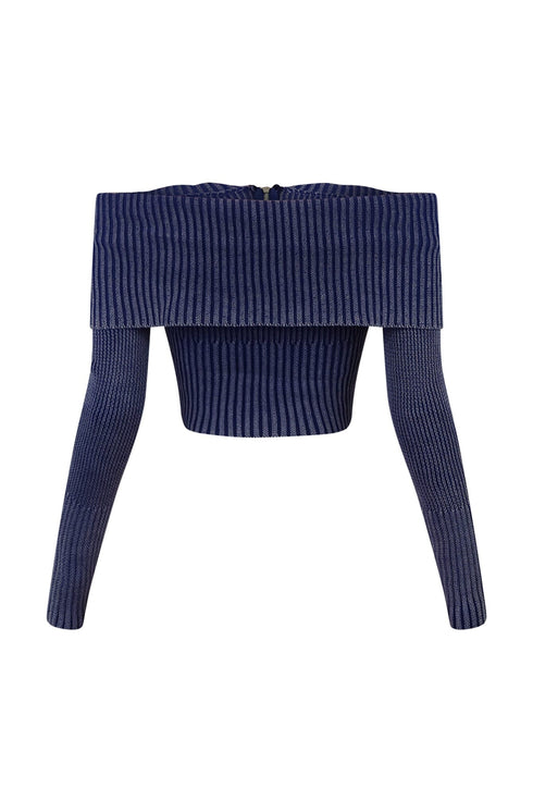 Bethany Folded Cape Zipper Sweater