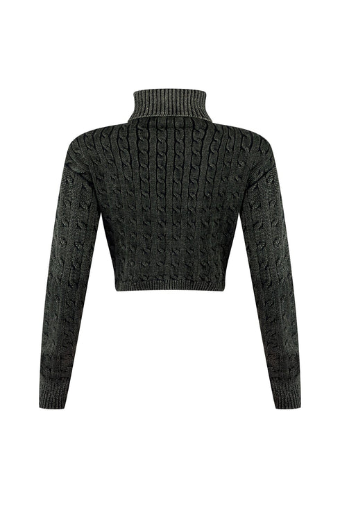 Vittoria Turtle Neck Cable Knit Sweater