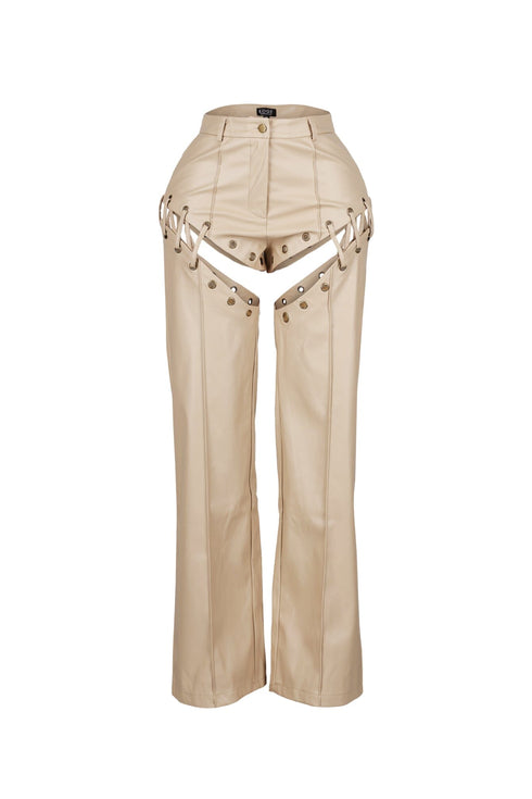 Jetta PU Lace Up Pants