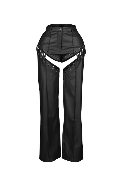 Jetta PU Lace Up Pants
