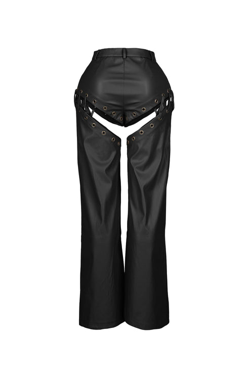 Jetta PU Lace Up Pants