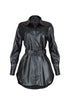Zephyra PU Shirts Dress