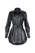 Zephyra PU Shirts Dress