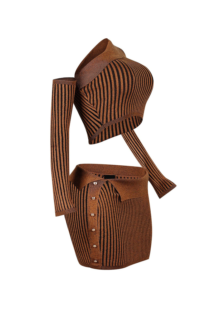 Romanticizing Fall Knit Top & Skirt SET EDGE