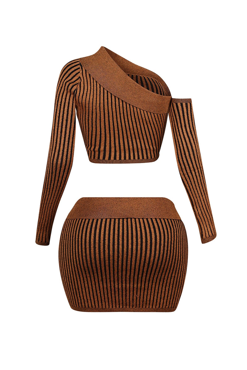 Romanticizing Fall Knit Top & Skirt SET EDGE