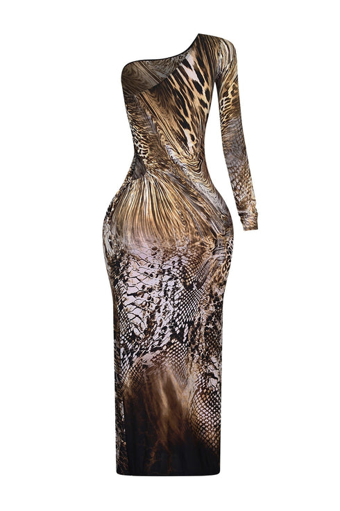Sweet Venom One Shoulder Maxi Dress