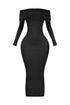 Fatal Trouble Off Shoulder Sweater Maxi Dress