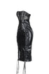 Alexis Lace Up PU Midi Dress