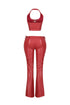 Vegas Vice PU Halter Top & Pants SET