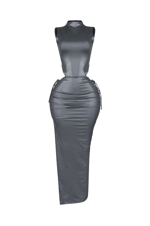 Astoria Faux Leather Maxi Dress