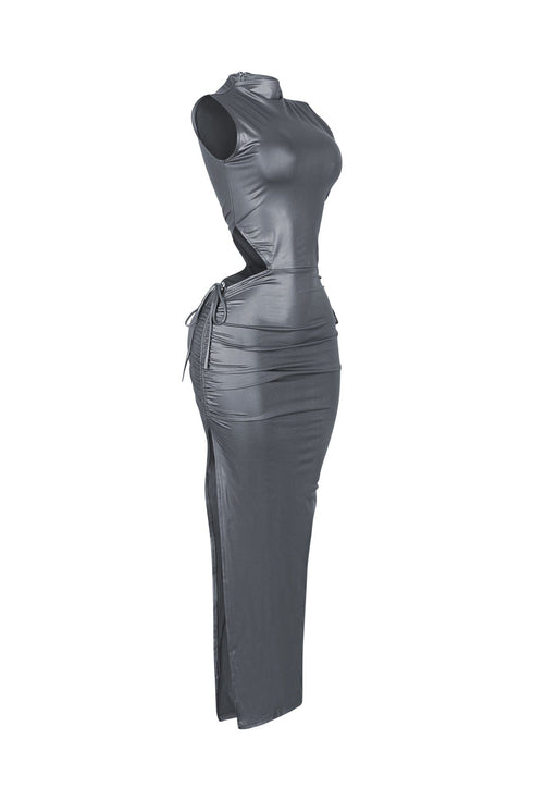 Astoria Faux Leather Maxi Dress