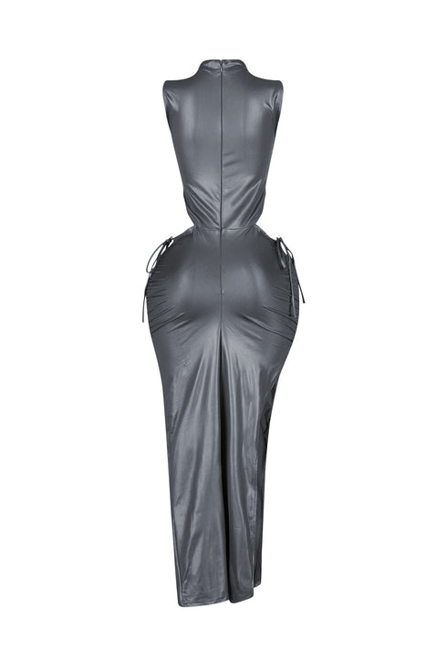 Astoria Faux Leather Maxi Dress