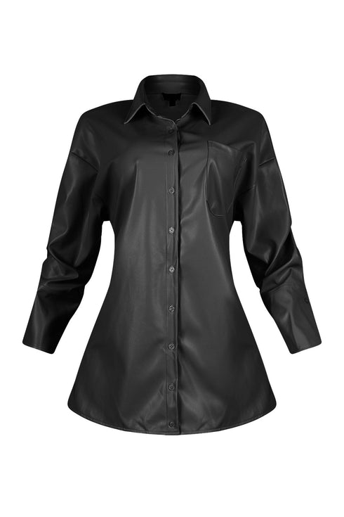 Lorene Faux Leather Mini Dress