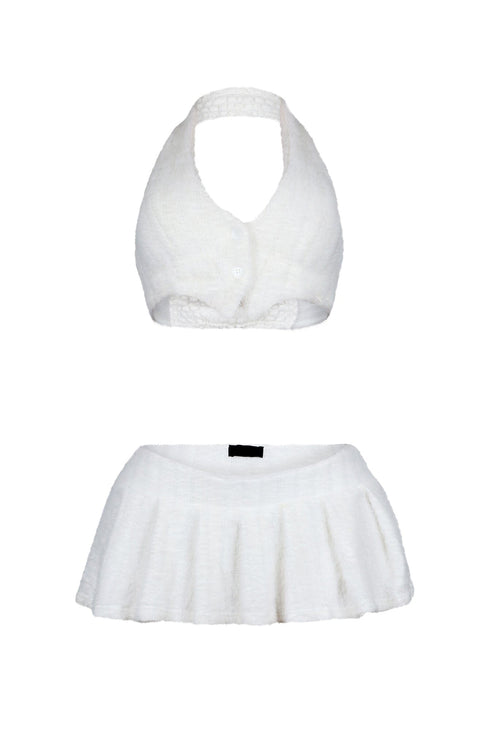 Twinkle You On Fuzzy Glitter Top & Skirt SET