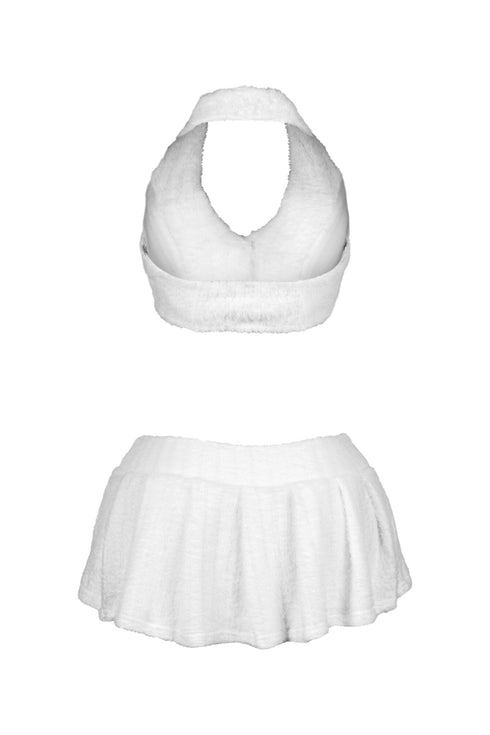 Twinkle You On Fuzzy Glitter Top & Skirt SET