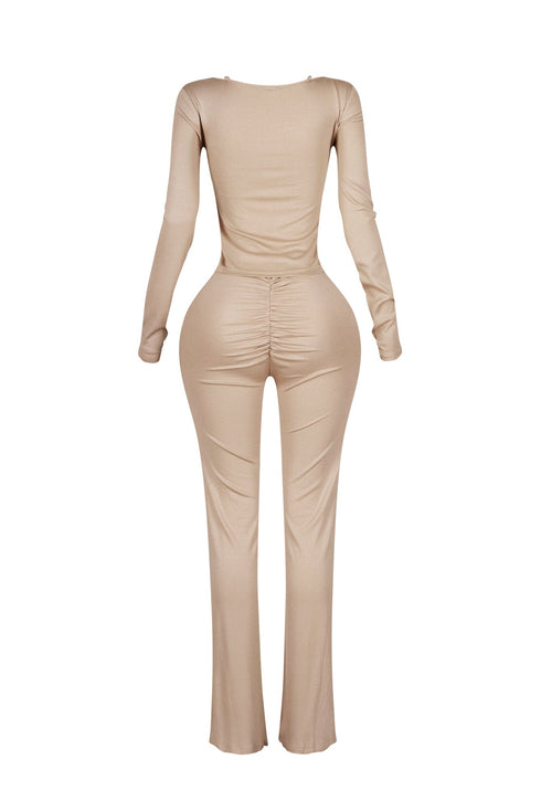 Sunday Drape Soft Henley Top & Pants SET