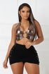 Lustrous Glow Halter Metallic Top